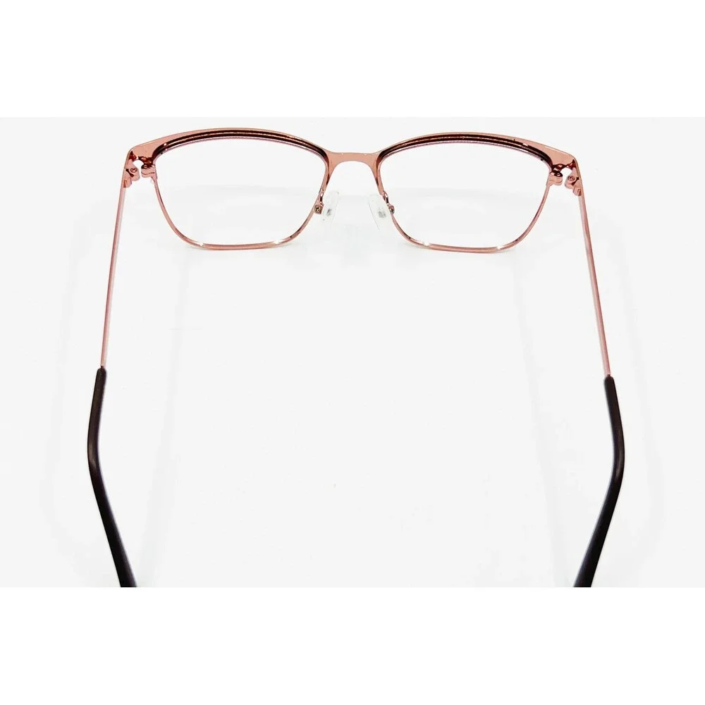 Zenni Optical Eyeglasses Frames Women Rose Gold Cat Eye 3216819 Medium